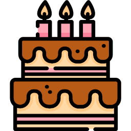 linecolor version svg birthday cake