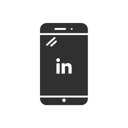 Linkedin linkedin logo phone glyph icon