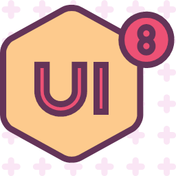 logo network social ui8 pattern