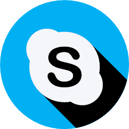 logo skype social social network website flat