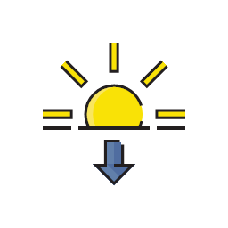 meteorology sign sun sunset weather