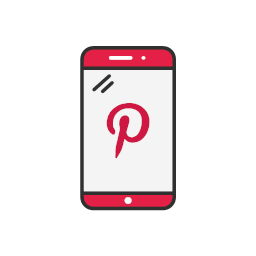Phone pinterest pinterest logo colored icon