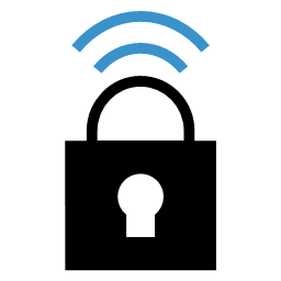 private secure wifi  blue and black