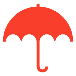 rain umbrella weather  red and black