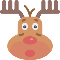reindeer xmas flat
